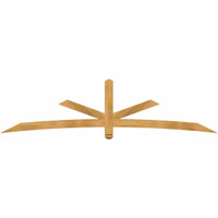 108"W x 27"H x 04"D x 4"F, 06/12 Pitch, Alberta Rough Sawn Timber Gable Bracket, Western Red Cedar