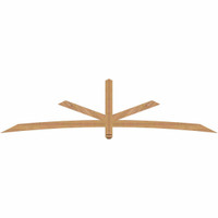 108"W x 27"H x 3 1/2"D x 3 1/2"F, 06/12 Pitch, Alberta Smooth Timber Gable Bracket, Western Red Cedar