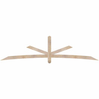 108"W x 27"H x 3 1/2"D x 3 1/2"F, 06/12 Pitch, Alberta Smooth Timber Gable Bracket, Douglas Fir