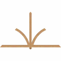 96"W x 56"H x 3 1/2"D x 3 1/2"F, 14/12 Pitch, Redmond Smooth Timber Gable Bracket, Western Red Cedar