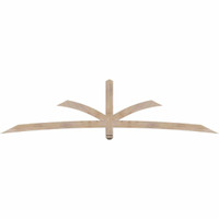108"W x 27"H x 3 1/2"D x 3 1/2"F, 06/12 Pitch, Davenport Smooth Timber Gable Bracket, Douglas Fir