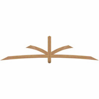 108"W x 27"H x 3 1/2"D x 3 1/2"F, 06/12 Pitch, Davenport Smooth Timber Gable Bracket, Western Red Cedar