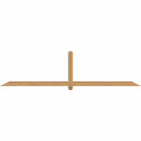 108"W x 27"H x 3 1/2"D x 3 1/2"F, 06/12 Pitch, Eugene Smooth Timber Gable Bracket, Western Red Cedar
