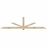 108"W x 27"H x 04"D x 4"F, 06/12 Pitch, Kennewick Rough Sawn Timber Gable Bracket, Douglas Fir