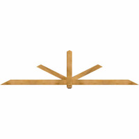 108"W x 27"H x 04"D x 4"F, 06/12 Pitch, Kennewick Rough Sawn Timber Gable Bracket, Western Red Cedar