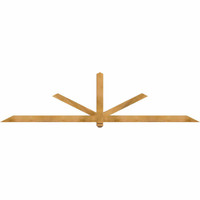 108"W x 27"H x 3 1/2"D x 3 1/2"F, 06/12 Pitch, Kennewick Smooth Timber Gable Bracket, Western Red Cedar