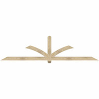 108"W x 27"H x 04"D x 4"F, 06/12 Pitch, Redmond Rough Sawn Timber Gable Bracket, Douglas Fir