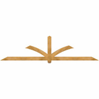 108"W x 27"H x 04"D x 4"F, 06/12 Pitch, Redmond Rough Sawn Timber Gable Bracket, Western Red Cedar