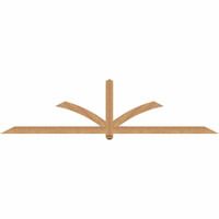 108"W x 27"H x 3 1/2"D x 3 1/2"F, 06/12 Pitch, Redmond Smooth Timber Gable Bracket, Western Red Cedar