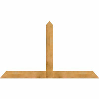 84"W x 49"H x 04"D x 6"F, 14/12 Pitch, Portland Rough Sawn Timber Gable Bracket, Western Red Cedar