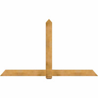 96"W x 56"H x 04"D x 6"F, 14/12 Pitch, Eugene Rough Sawn Timber Gable Bracket, Western Red Cedar
