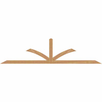 108"W x 27"H x 3 1/2"D x 3 1/2"F, 06/12 Pitch, Richland Smooth Timber Gable Bracket, Western Red Cedar