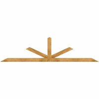 108"W x 27"H x 04"D x 4"F, 06/12 Pitch, Saratoga Rough Sawn Timber Gable Bracket, Western Red Cedar