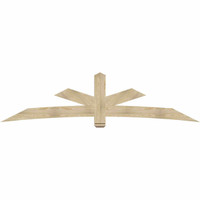 108"W x 27"H x 04"D x 6"F, 06/12 Pitch, Alberta Rough Sawn Timber Gable Bracket, Douglas Fir