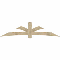 108"W x 27"H x 04"D x 6"F, 06/12 Pitch, Davenport Rough Sawn Timber Gable Bracket, Douglas Fir