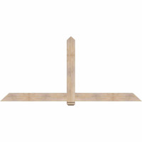 96"W x 44"H x 3 1/2"D x 5 1/2"F, 11/12 Pitch, Eugene Smooth Timber Gable Bracket, Douglas Fir