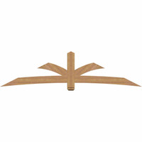 108"W x 27"H x 3 1/2"D x 5 1/2"F, 06/12 Pitch, Davenport Smooth Timber Gable Bracket, Western Red Cedar