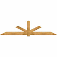 108"W x 27"H x 04"D x 6"F, 06/12 Pitch, Kennewick Rough Sawn Timber Gable Bracket, Western Red Cedar
