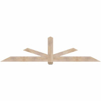 108"W x 27"H x 3 1/2"D x 5 1/2"F, 06/12 Pitch, Kennewick Smooth Timber Gable Bracket, Douglas Fir