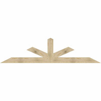108"W x 27"H x 04"D x 6"F, 06/12 Pitch, Saratoga Rough Sawn Timber Gable Bracket, Douglas Fir