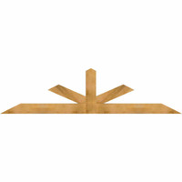 108"W x 27"H x 04"D x 6"F, 06/12 Pitch, Saratoga Rough Sawn Timber Gable Bracket, Western Red Cedar