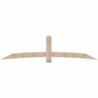 108"W x 27"H x 5 1/2"D x 5 1/2"F, 06/12 Pitch, Bellingham Smooth Timber Gable Bracket, Douglas Fir