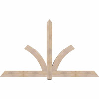 96"W x 56"H x 5 1/2"D x 5 1/2"F, 14/12 Pitch, Redmond Smooth Timber Gable Bracket, Douglas Fir