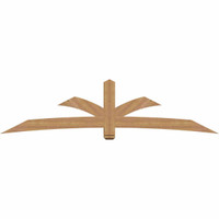 108"W x 27"H x 5 1/2"D x 5 1/2"F, 06/12 Pitch, Davenport Smooth Timber Gable Bracket, Western Red Cedar