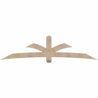 108"W x 27"H x 5 1/2"D x 5 1/2"F, 06/12 Pitch, Davenport Smooth Timber Gable Bracket, Douglas Fir