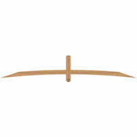 108"W x 18"H x 3 1/2"D x 3 1/2"F, 04/12 Pitch, Bellingham Smooth Timber Gable Bracket, Western Red Cedar