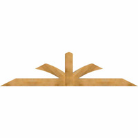 108"W x 27"H x 06"D x 6"F, 06/12 Pitch, Richland Rough Sawn Timber Gable Bracket, Western Red Cedar
