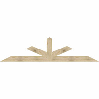108"W x 27"H x 06"D x 6"F, 06/12 Pitch, Saratoga Rough Sawn Timber Gable Bracket, Douglas Fir