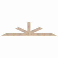 108"W x 27"H x 5 1/2"D x 5 1/2"F, 06/12 Pitch, Saratoga Smooth Timber Gable Bracket, Douglas Fir