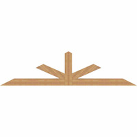 108"W x 27"H x 5 1/2"D x 5 1/2"F, 06/12 Pitch, Saratoga Smooth Timber Gable Bracket, Western Red Cedar