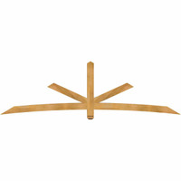108"W x 31"H x 04"D x 4"F, 07/12 Pitch, Alberta Rough Sawn Timber Gable Bracket, Western Red Cedar