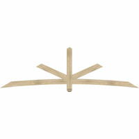 108"W x 31"H x 04"D x 4"F, 07/12 Pitch, Alberta Rough Sawn Timber Gable Bracket, Douglas Fir