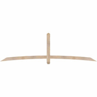 108"W x 31"H x 3 1/2"D x 3 1/2"F, 07/12 Pitch, Bellingham Smooth Timber Gable Bracket, Douglas Fir