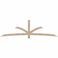 108"W x 31"H x 3 1/2"D x 3 1/2"F, 07/12 Pitch, Davenport Smooth Timber Gable Bracket, Douglas Fir