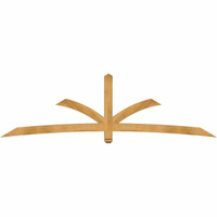 108"W x 31"H x 04"D x 4"F, 07/12 Pitch, Davenport Rough Sawn Timber Gable Bracket, Western Red Cedar