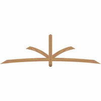 108"W x 31"H x 3 1/2"D x 3 1/2"F, 07/12 Pitch, Davenport Smooth Timber Gable Bracket, Western Red Cedar