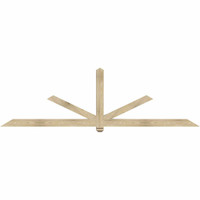 108"W x 31"H x 04"D x 4"F, 07/12 Pitch, Kennewick Rough Sawn Timber Gable Bracket, Douglas Fir