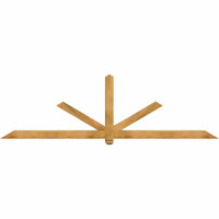 108"W x 31"H x 04"D x 4"F, 07/12 Pitch, Kennewick Rough Sawn Timber Gable Bracket, Western Red Cedar