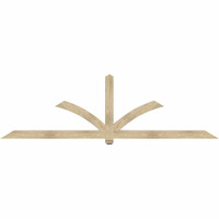 108"W x 31"H x 04"D x 4"F, 07/12 Pitch, Redmond Rough Sawn Timber Gable Bracket, Douglas Fir