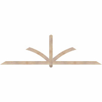 108"W x 31"H x 3 1/2"D x 3 1/2"F, 07/12 Pitch, Redmond Smooth Timber Gable Bracket, Douglas Fir
