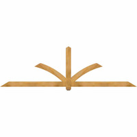 108"W x 31"H x 04"D x 4"F, 07/12 Pitch, Redmond Rough Sawn Timber Gable Bracket, Western Red Cedar