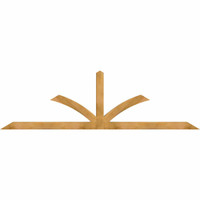 108"W x 31"H x 04"D x 4"F, 07/12 Pitch, Richland Rough Sawn Timber Gable Bracket, Western Red Cedar