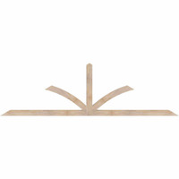 108"W x 31"H x 3 1/2"D x 3 1/2"F, 07/12 Pitch, Richland Smooth Timber Gable Bracket, Douglas Fir