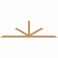 108"W x 31"H x 3 1/2"D x 3 1/2"F, 07/12 Pitch, Saratoga Smooth Timber Gable Bracket, Western Red Cedar