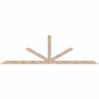 108"W x 31"H x 3 1/2"D x 3 1/2"F, 07/12 Pitch, Saratoga Smooth Timber Gable Bracket, Douglas Fir