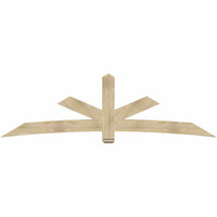 108"W x 31"H x 04"D x 6"F, 07/12 Pitch, Alberta Rough Sawn Timber Gable Bracket, Douglas Fir